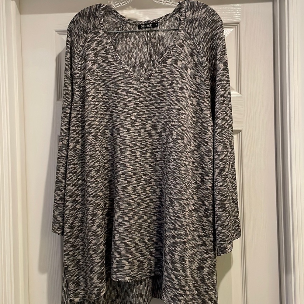 Nic + Zoe Gray Sweater Size 1X